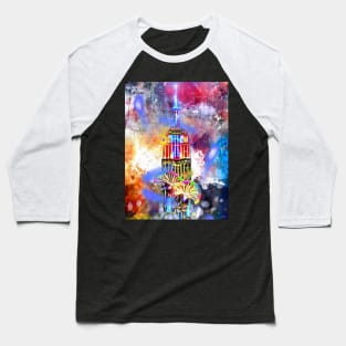 Empire State Building Painted Baseball T-Shirt